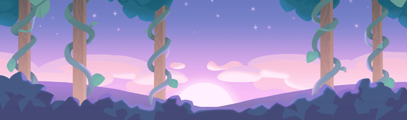 A link to the home page. It is a banner depicting a lavender hued sunset.